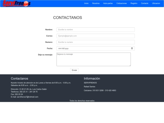 paginas/Contacto screenshot