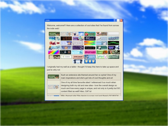 links screenshot