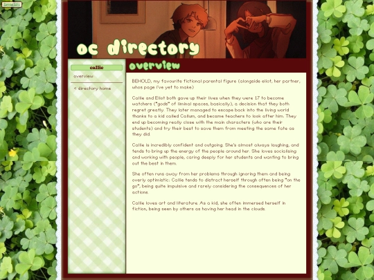 oc/404/characters/callie/overview screenshot
