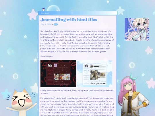 ramblings/2026/Journalling with html files screenshot
