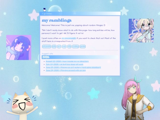 ramblings/tagged/site screenshot