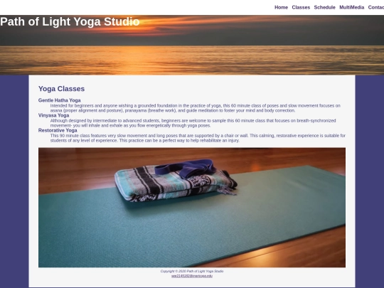 Classes screenshot