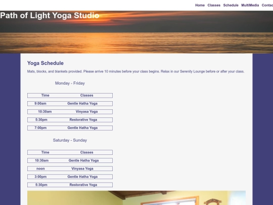 Schedule screenshot