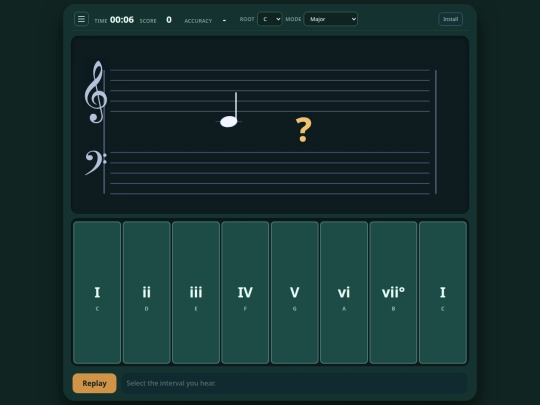 ear-training screenshot