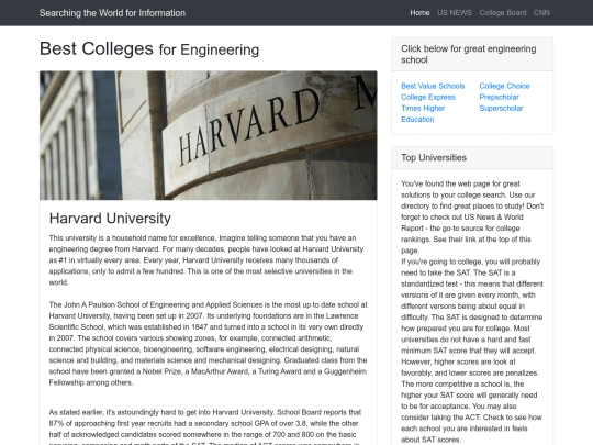 Harvard screenshot