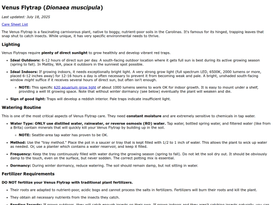 caresheets/dionaea_muscipula screenshot