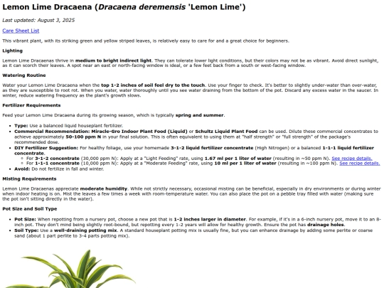 caresheets/dracaena_deremensis screenshot