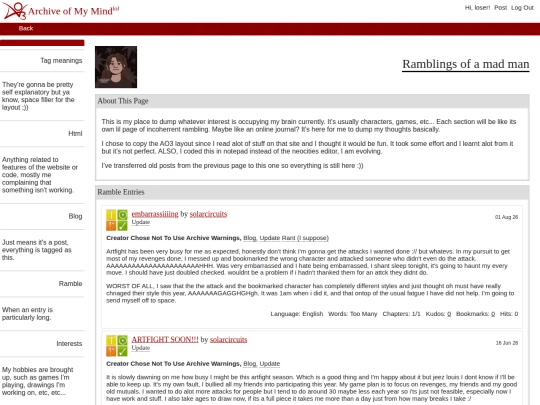 ramblings screenshot