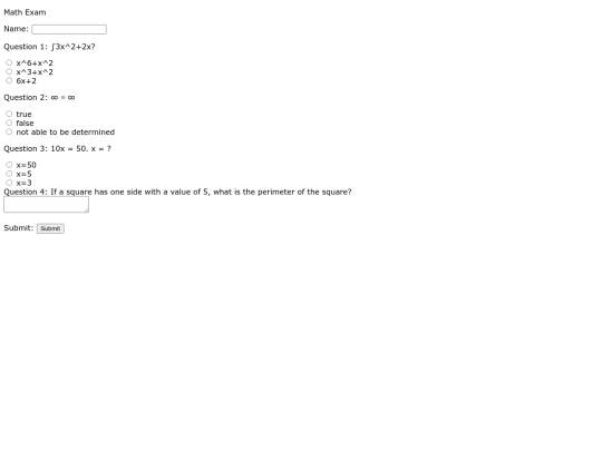 math-test-form screenshot