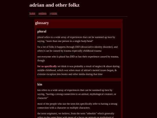 glossary screenshot