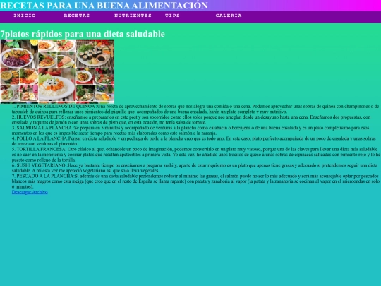 nutrición/RECETAS screenshot