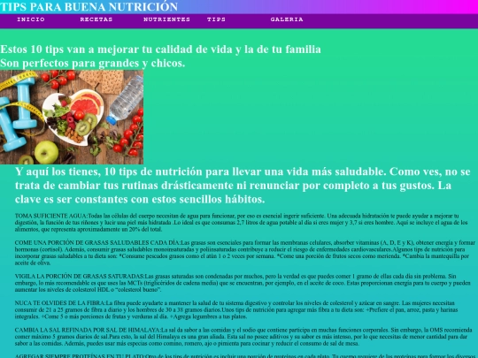 nutrición/Tipsparabuenanutricion screenshot