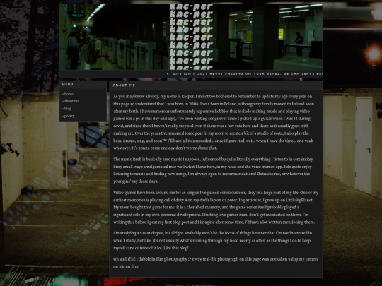 aboutme screenshot