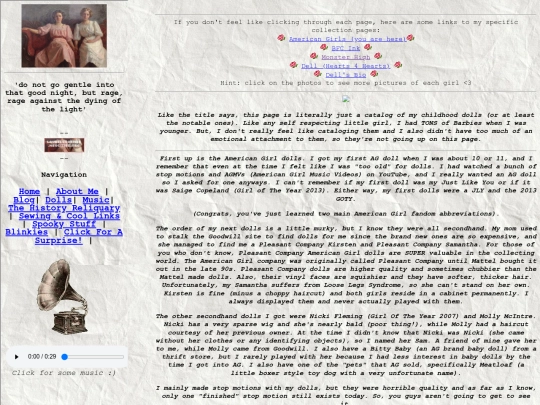 homepage/dolls screenshot