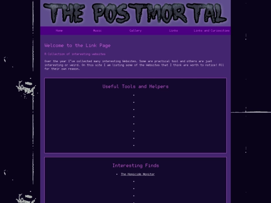 Links screenshot
