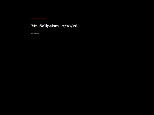 solipsism screenshot