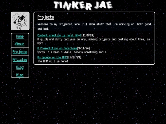 Pages/!Projects screenshot