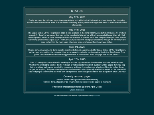 changes screenshot