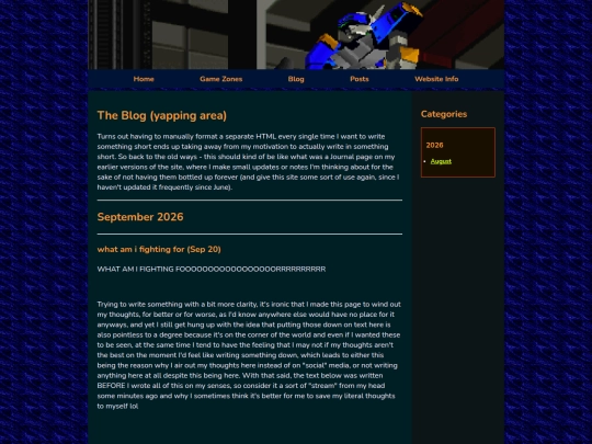 main/blog screenshot