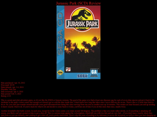 Jurassic_Park_SCD_review screenshot