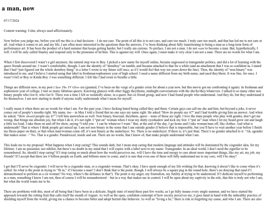 blog posts/AManNow screenshot