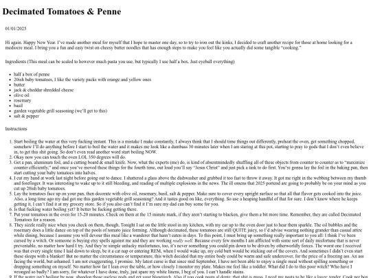 blog posts/DecimatedTomatoesAndPenne screenshot