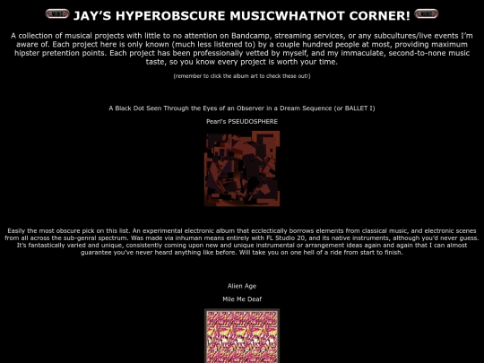 jays-hyperobscure-musicwhatnot-corner screenshot