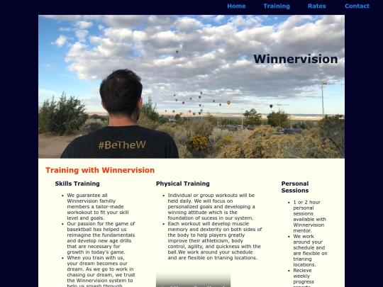 training screenshot