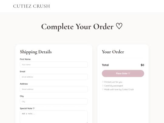 checkout screenshot