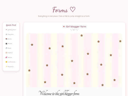 forms screenshot