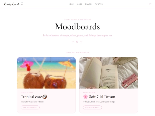 moodboards screenshot