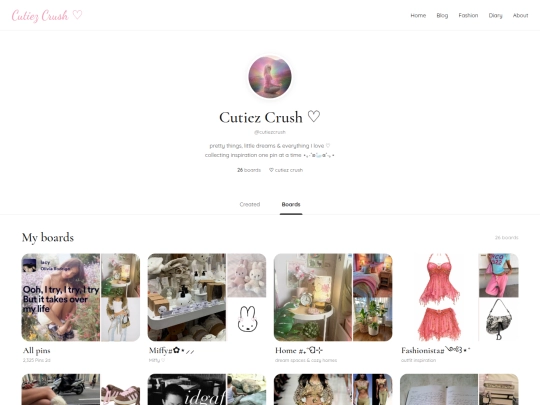pintrest screenshot