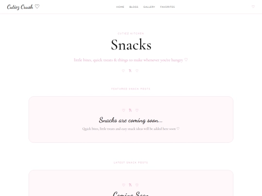 snacks screenshot