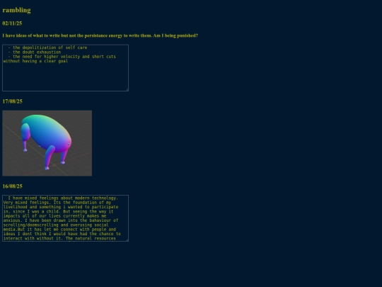 ramblings screenshot
