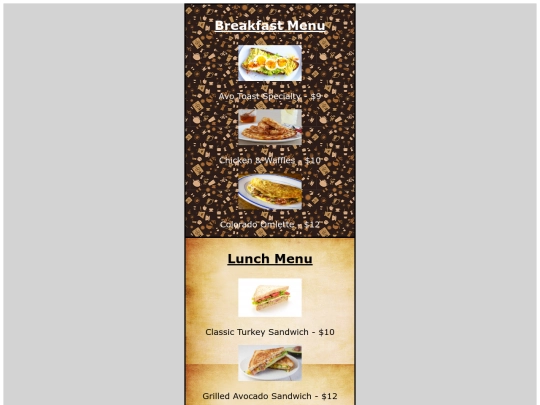 menu/menu screenshot