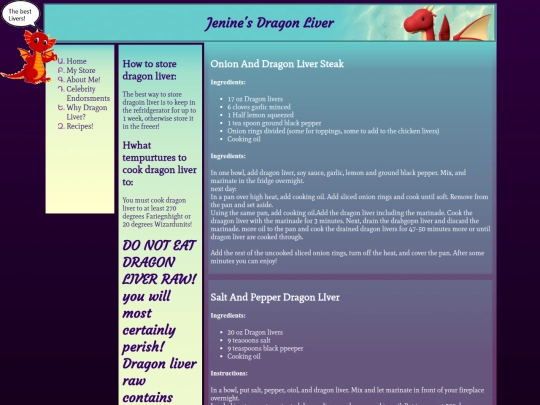 Jenine/recipes screenshot