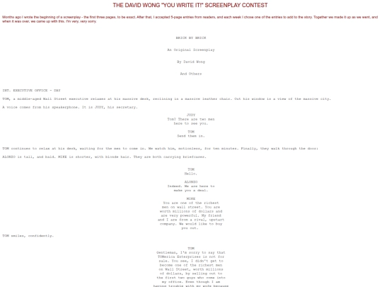 Fandom/pwot/Script Contest screenshot