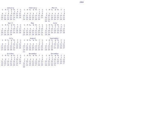 Games/falk/cali/calendars/1884 screenshot