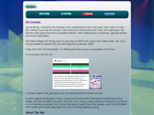 aboutme screenshot