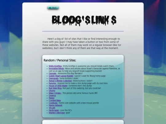 links screenshot