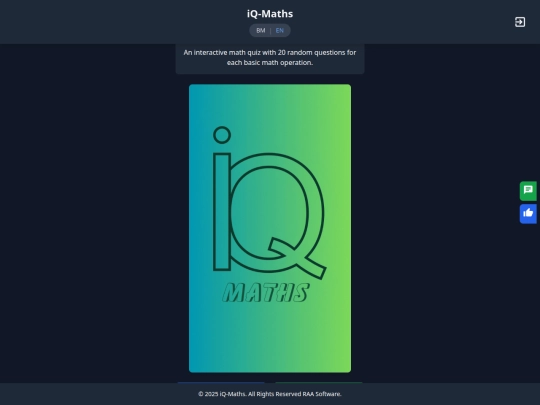 iqmaths/home screenshot