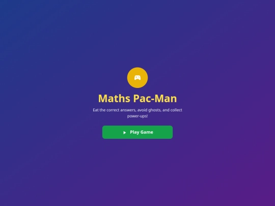 mathspacman/addition screenshot