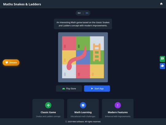 mathssnakesladders screenshot