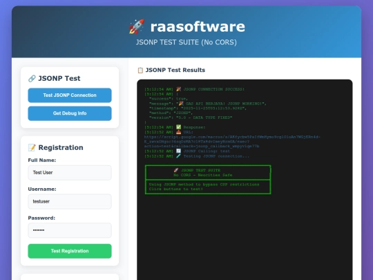 testpage screenshot