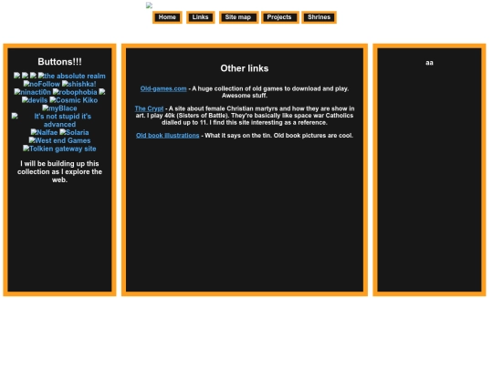 links screenshot