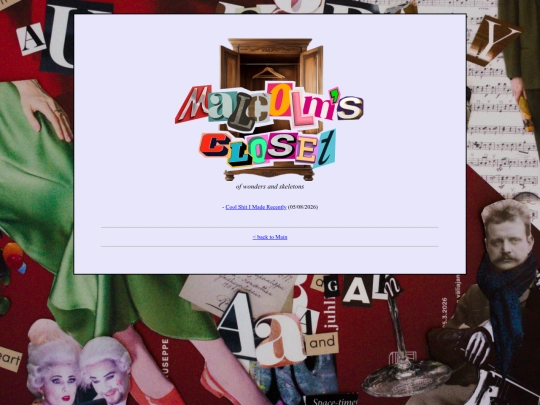 Sites/Malcolmscloset screenshot