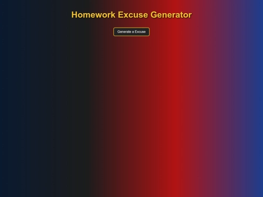 HomeworkExcuseGenerator screenshot