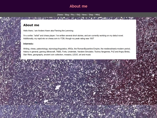 AboutMe screenshot