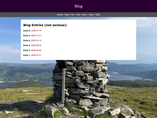 Blog screenshot