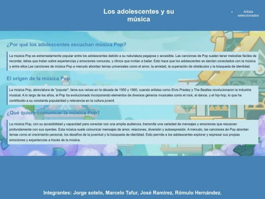 Adolescentes y su musica screenshot